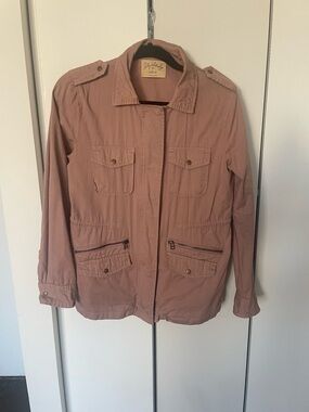 Velvet Utility Jacket - Dusty Rose